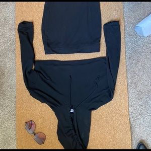 Naked wardrobe cropped hoodie set